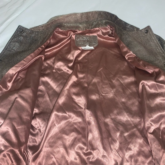 The Leather Ranch Jacket Women’s Size 1/22” P2P 24” Length 26” Sleeve Vintage - Picture 3 of 8